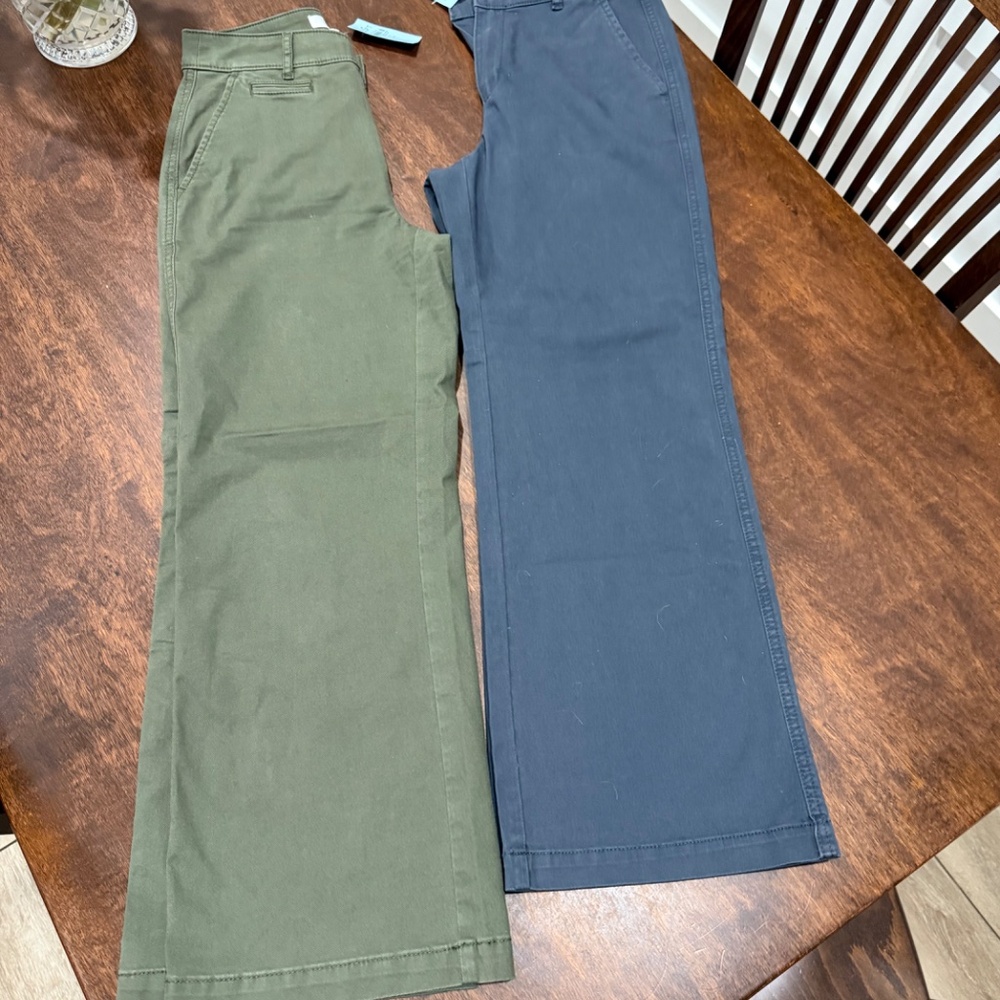 LOFT Monroe Wide Leg Pant - OLIVE GREEN - Picture 5 of 6